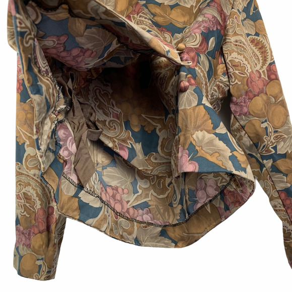 IRENE ALLISON Wrap Grape Vines Blouse S - Picture 6 of 10
